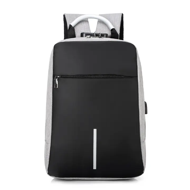 Mochila antirobo con bloqueo de contraste, mochila de viaje para el orden de Negocios with Carga USB - 1