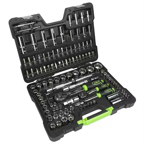 Caja de herramientas 113 piezas vasos cromados de 12 caras JBM 54047 JBM - 1