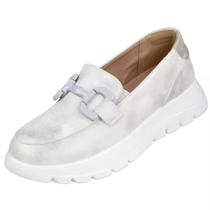 Shoes Zapatos Planos marca Mysoft para mujer en color metalizado - 1