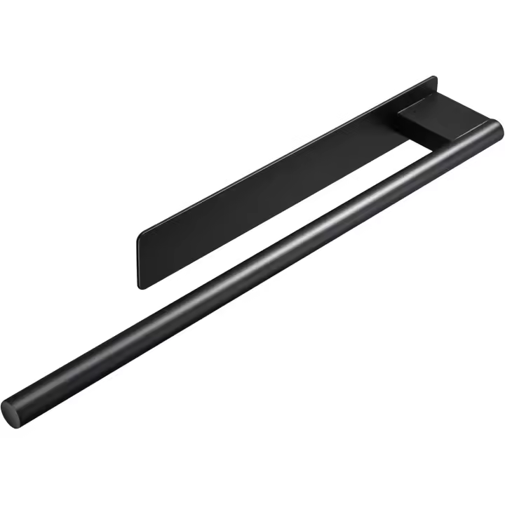 Toallero Adhesivo para Baño, Toallero Sin Perforaciones, Adhesivo De Pared, Toallero De Un Brazo, Acero Inoxidable, Negro Mate, para Baño Y Cocina - 1
