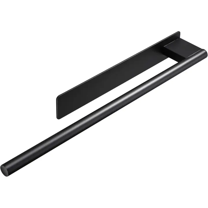 Toallero Adhesivo para Baño, Toallero Sin Perforaciones, Adhesivo De Pared, Toallero De Un Brazo, Acero Inoxidable, Negro Mate, para Baño Y Cocina - 1
