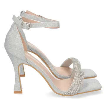 Davinia Shoes Sandalia De Tacon Para Mujer, Con Cierre De Hebilla