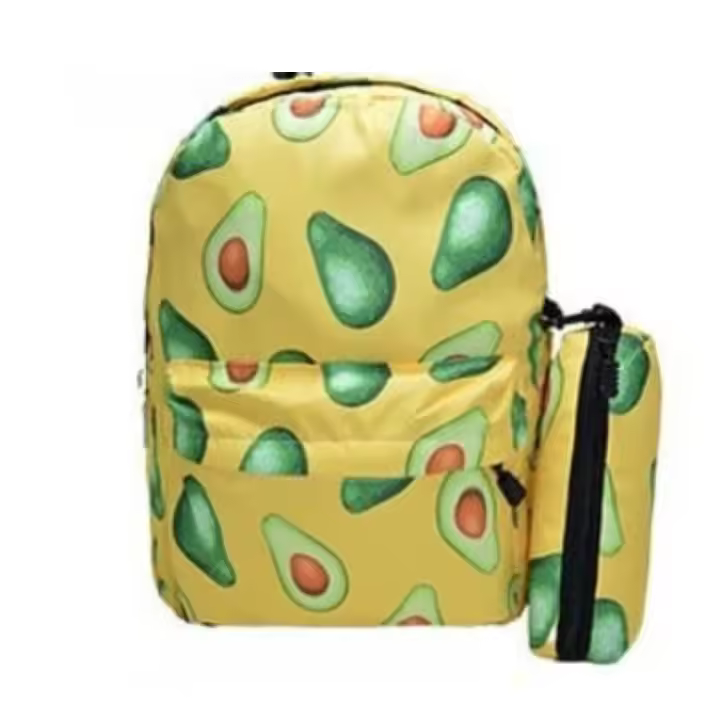 Mochila aguacate y estuche ¡Comienza tu día con energía de aguacate! Ideal para regalo haruhana - 1