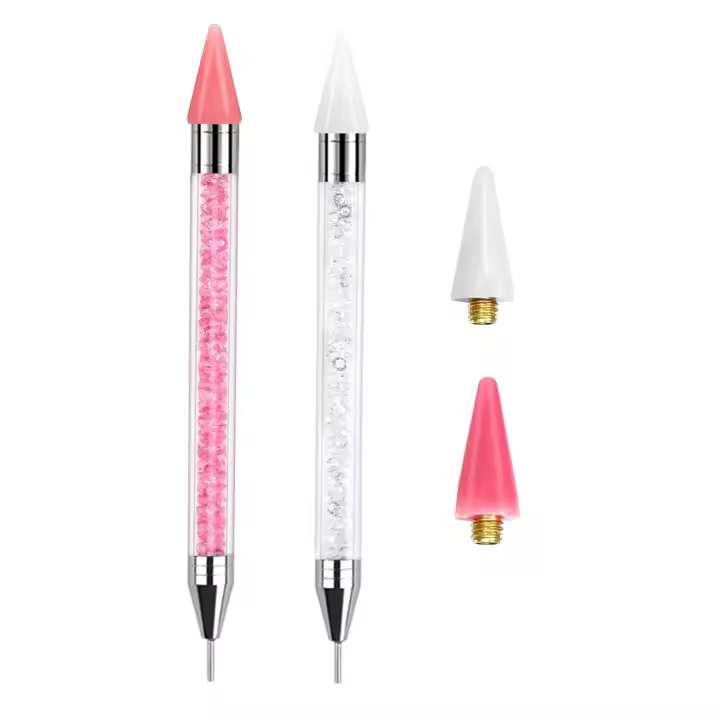 Kit De Decoración Para Uñas DIY Con Herramienta De Recogida De Strass Y 2 Tiras De Cera Adicional 2PCS Dual-Ended Manicure - 1