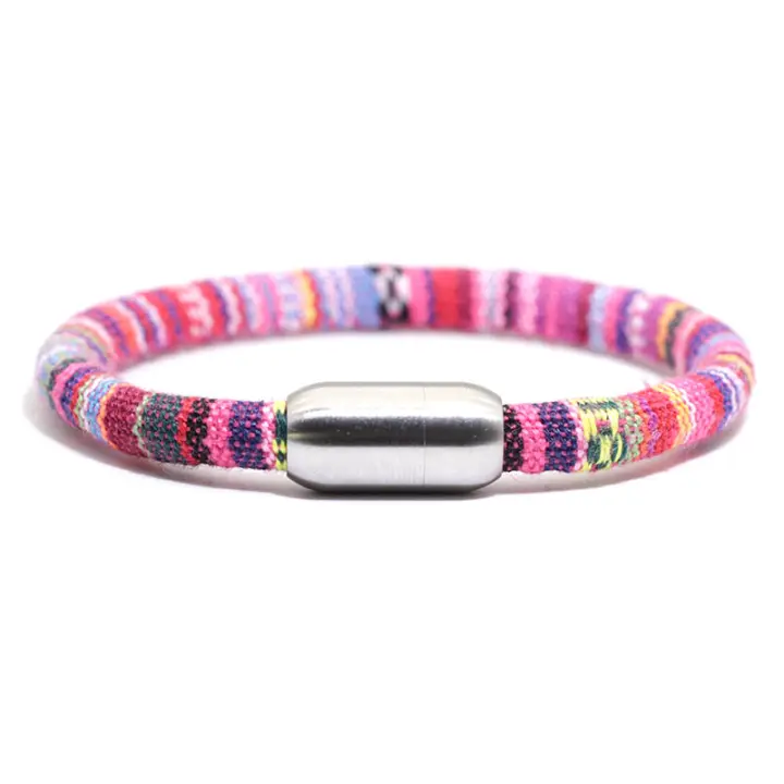Pulsera Bohemia Unisex Acero Inoxidable Con Imán 8mm Cadena Pulsera Turca Minimalista Regalo Para Pareja Amor Joyas - 1