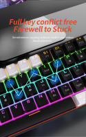 Teclado Mecánico De Juego MUCAI MK61 Con Switches Rojos 61 Teclas Cableado Desmontable RGB Retroiluminado Intercambiable Caliente - details 4