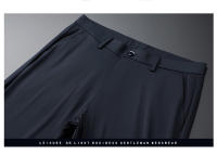 Pantalones Casuales De Seda Para Hombre Primavera/Verano Cintura Media Pierna Larga Y Recta Cómodos Y Transpirables Con Bolsillos - details 19