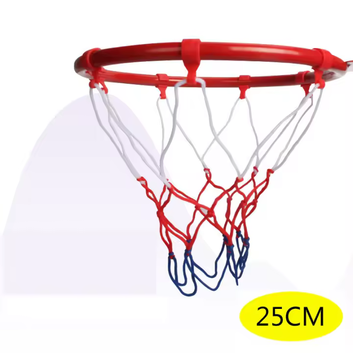 Anillo De Baloncesto Para Niños Pequeño Montado En Puerta Con Tira De Red Y Tornillos Práctica De Tiraje Interior Y Exterior - 1
