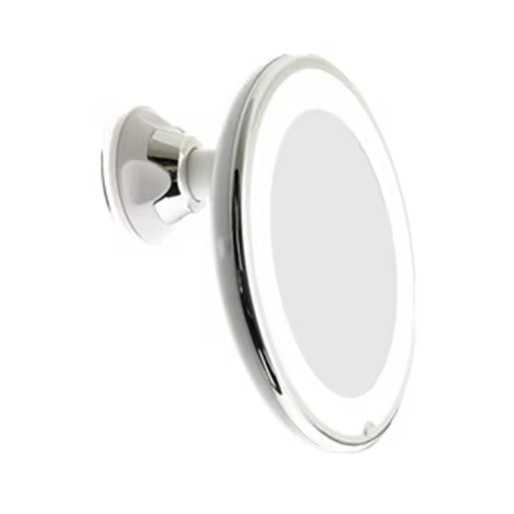 Espejo de maquillaje con luz LED regulable, espejo de aumento de 10 aumentos con luces para baño, dormitorio y Hotel - 1