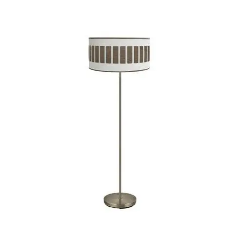 FABRILAMP Lámpara de Pie Salón Ivanna Cuero/Blanco-Madera Oscura 163x40x40 Cm - Diseño Elegante - 1
