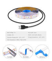 Tiras LED USB DC 5V Para Decoración De Habitaciones Luz De Fondo Para TV Espejo 1M-5M SMD 2835 No Impermeable Luz Cadena LED - details 0
