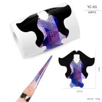 100pcs Formas De Uñas Artísticas Para Gel UV Extensión De Acrílico Estampado Francés Herramienta De Manicura Stencil Adhesivo Creativo Y Conveniente Para Uso Profesional O Doméstico - details 22