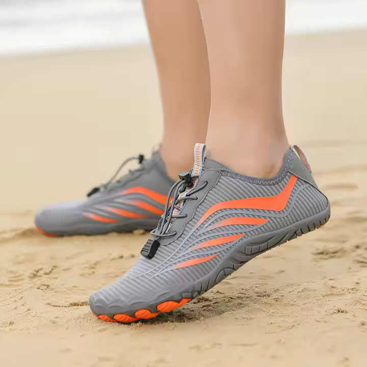 Calzado deportivo de secado rápido, transpirable, ligero, suave, con suela de cinco dedos y anticaída del talón para entrenamiento de natación y pesca en la playa. - 1