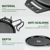 CAMPINGMOON Taza De Camping Con Manija Plegable Y Tapa De Acero Inoxidable 304 Para Cocina Al Aire Libre Utensilios De Cocina Plegables - details 1