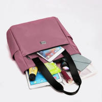Bolso De Hombro Nylon Impermeable Gran Capacidad Bolso Tote Para Trabajo Escuela Y Viaje Ligero Y Práctico Para Mujer - details 4