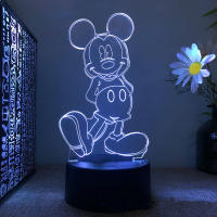 Lámpara Nocturna 3D Mickey Mouse LED Cambio De Color 7/16 Colores Decoración De Habitación Juguetes Para Niños Regalo De Cumpleaños - details 7