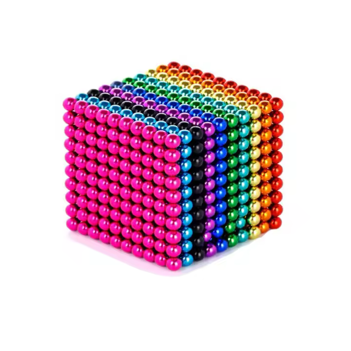 Bolas magnéticas - Azul cielo mate Juego de (3 mm) 1000 bolas mágicas coloridas Juguete de escritorio divertido para aliviar el estrés para adultos -esferas magnéticas- Mashable Smashable Buildable，jugetes para niños,Regalo de Navidad - 1
