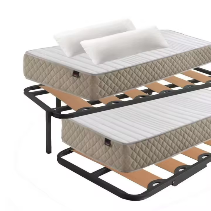 Miroytengo Pack de Descanso Completo Kangu Compuesto por Cama Canguro Completa, 2 Colchones, Juego de Herrajes y 2 Almohadas de Viscoelastica 90x190 cm - 1