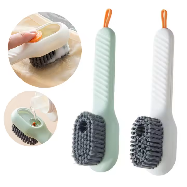 Cepillo De Limpieza Multifuncional Con Mano Larga Y Cerdas Suaves Para Zapatos Ropa Y Hogar Herramienta Ecológica Para Limpieza Del Hogar - 1