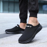 Zapatillas De Hombre Ligero Y Transpirable Media Pantuflas Antideslizantes Casual Comodidad Grandes Tamaños Zapatos Planos Slip on Para Exteriores Verano Mesh Suela EVA - details 10