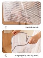 Bolsa De Ropa Con Malla De Panal Y Cierre Para Lavandería Organizador Multifuncional De Ropa Para Dormitorio Y Baño Con Montaje En La Pared Material De Poliéster - details 7