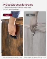 Baúl con tapa abatible, zapatero, caja para juguetes, multifunción, gran capacidad, tablero MDF, blanco, marrón - details 14
