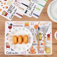 4PCS Tapetes Para Mesa PVC Diseño De Dibujos Animados Para Niños Tapete De Comedor Rectangular 40*28cm Tapete De Barra - details 0