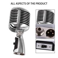 Micrófono profesional con cable, micrófono clásico Vintage, buena calidad, bobina móvil dinámica, Mike Deluxe, Vocal de Metal, estilo antiguo, micrófono Ktv - details 7