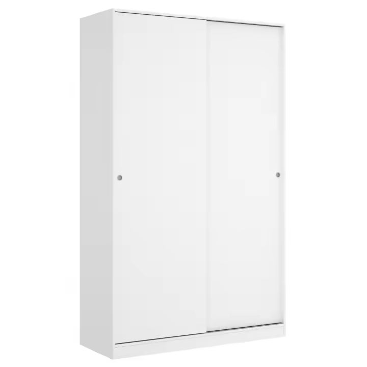 Armario 2 Puertas Corredera Plus 120 cm Brillo Blanco - Mueble Moderno 204x120x50 cm Armario para dormitorio - Fabricado en España - Melamina Alta calidad - Somnia Descanso - 1
