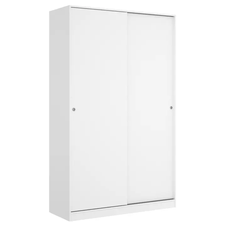 Armario 2 Puertas Corredera Plus 120 cm Brillo Blanco - Mueble Moderno 204x120x50 cm Armario para dormitorio - Fabricado en España - Melamina Alta calidad - Somnia Descanso - 1