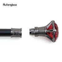 Bastón De Caminar Elegante De Plata Con Diamante Rojo 93cm Decorativo Y Fashion Para Caballeros Cosplay Con Punta De Goma - details 8
