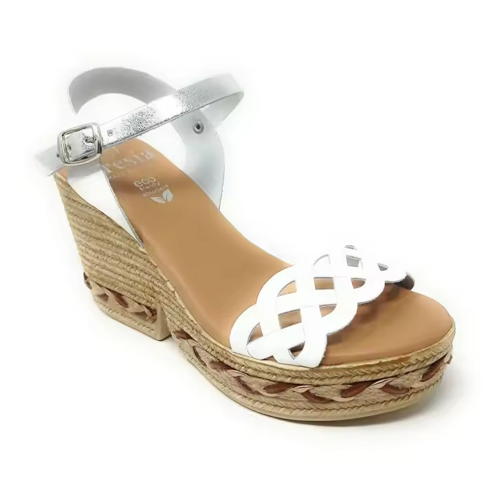 SANDALIAS FRESIA 330 BLANCO.Sandalias de piel muy ligeras con planta acolchada para acompañarte allá donde vayas. - 1