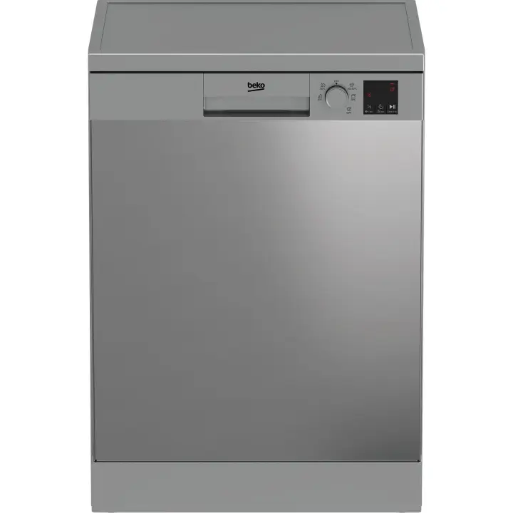 Beko - Lavavajillas 60 cm modelo DVN05320X con capacidad para 13 cubiertos, clase energética E, consumo de solo 12,9 L de agua por ciclo y funcionamiento silencioso a 49 dB, ideal para cocina moderna y eficiente - 1