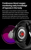 Smartwatch ECG función ECG, 1,43 pulgadas ultra retina 466 * 466 pantalla táctil completa, llamada bluetooth, la medición no invasiva de glucosa, temperatura corporal, oxígeno en sangre, control de la presión, la formación respiratoria - details 11