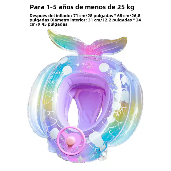 Flotador De Piscina Para Bebés Little Mermaid 1PC Flotadores Para Niños De 1-5 Años Juguetes De Natación Flotadores Para Bebés - 1