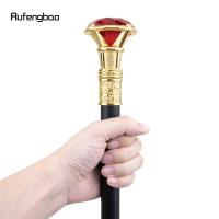 Bastón De Moda Rojo Diamante Dorado 93cm Punta De Goma Elegante Cosplay Para Caballeros Accesorio Decorativo Para Caminar - details 7