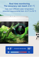 Termómetro De Acuario Digital LCD Mini Para Tanque De Peces Precisión Alta Tipo-C Recargable Rango De Medición -9.9 a 50℃ - details 3