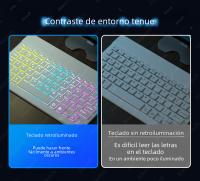 Teclado Inalámbrico Bluetooth Para Tablet Android iOS Windows Con Iluminación RGB Teclado Y Ratón Compatible Con iPad Y Teléfono - details 13
