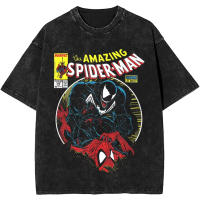 Camiseta Vintage De Cómic Spider-Man Para Hombres Y Mujeres Algodón 100% Estilo Hip Hop Tees Sueltas De Cuello Redondo - details 9