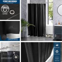 Cortina de ducha transparente con ganchos, forro impermeable, moho, PEVA, decoración de baño para el hogar - details 8