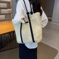 Bolso De Hombro Elegante Para Mujer En Paja Tejida Bolso De Playa De Verano Bolso De Compras Casual Con Manija Top Y Correa De Hombro Estilo Bohemio - details 4