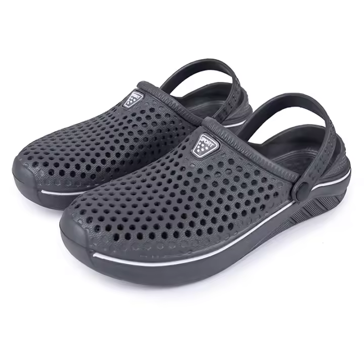 Zapatillas De Taconete Bajo Para Hombre Sandalias De Cierre Inyectado EVA Zapatos De Jardín Y Playa Para Verano Couplet - 1