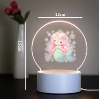 Lámpara Nocturna 3D Mermaid Para Decoración De Habitación Infantil Luz LED De Ambiente Con Iluminación Suave Para Dormitorio - details 4
