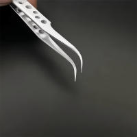Juego De 2 Pinzas Precision Acero Inoxidable Antiestática Para Electrónica Herramientas Manuales Curvas Y Rectas Para Reparación De Teléfonos Móviles - details 2