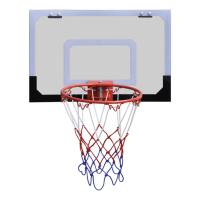 vidaXL Aro de baloncesto con red y tablero, pelota y pompa, naranja - details 2