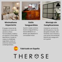 Espejo Industrial de Aluminio Negro 120 x 60 cm - THEROSE - details 2