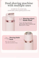 Afeitadora Eléctrica Para Mujer Epilador Corporal Trimmer De Bikini Cuchilla Para Piernas Cara Y Barba 2 En 1 Eliminador De Vello - details 6