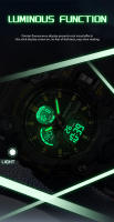 Reloj Militar Para Hombre SANDA Resistente Al Agua 50m Con Pantalla LED Y Cuarzo Deportivo Reloj De Pulsera Grande Con Luz Nocturna Y Alarmas - details 7