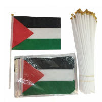 Pequeña Bandera De Palestina Portátil 5/10/20 Piezas Con Palo De Plástico Resistente Al Desvanecimiento Para Eventos Polyester - details 4