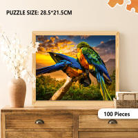 Rompecabezas De Papel 100 Piezas Con Imagen De Animales De Dibujos Animados Juguete Educativo Para Desestresamiento Regalo Para Niños Y Adultos - details 5